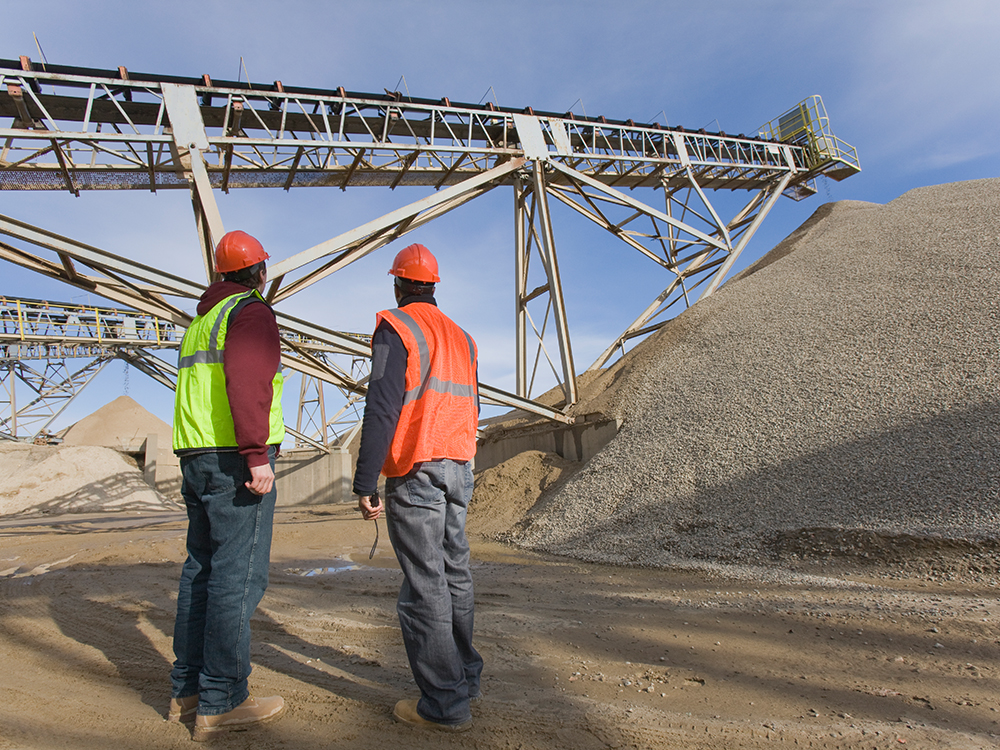 Two engineers at a site